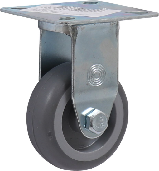 Afbeeldingen van KELFORT Bokwiel EV blauw/grijs rubber 50MM met glijlager 50kg