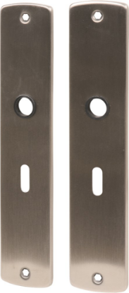 Afbeeldingen van OXLOC Langschild krukgat + sleutelgat renovatie RVS SL56