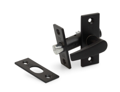 Afbeeldingen van Insteekgrendel met sluitplaat zwart 55/35
