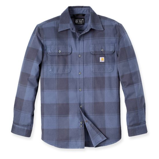 Afbeeldingen van CARHARTT Overhemd flannel geruit lange mouwen 106356 navy M