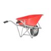 Afbeeldingen van MATADOR Elektrische kruiwagen PROFI-MAX E-Barrow aluminium HDPE bak rood 90L lekvrije band