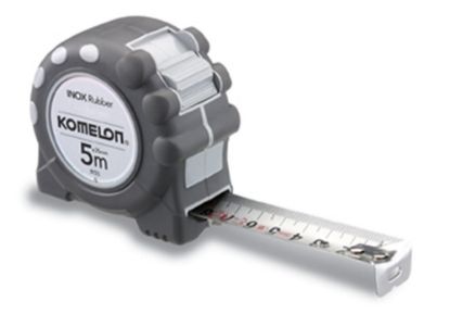 Afbeeldingen van KOMELON Rolmaat INOX Rubber 5M 19MM RVS/nylon