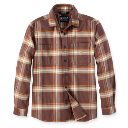 Afbeeldingen van CARHARTT Overhemd flannel geruit lange mouwen 105945 chestnut 2XL