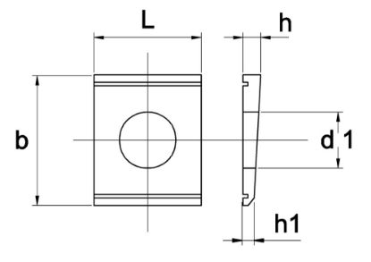 Afbeeldingen van Hellingplaat 8% t.b.v. U-profiel DIN 434 EV