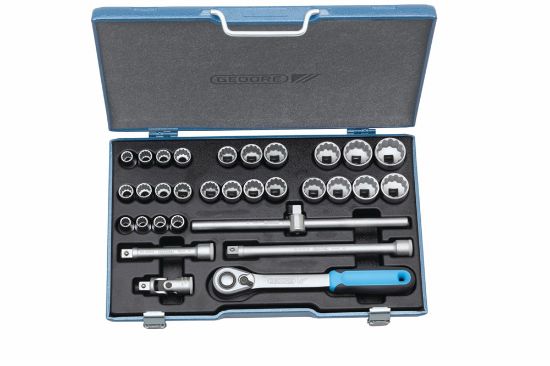 Afbeeldingen van GEDORE Dopsleutelset ½" D 19 XMAU-20 MM+INCH 31x