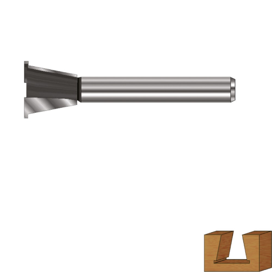 Afbeeldingen van ROTEC Zwaluwstaartfrees HM voorritser GOLD 14,3MM 14° S=12MM