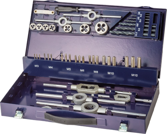 Afbeeldingen van KELFORT Tappen- en snijplatenset M3-M12 45x