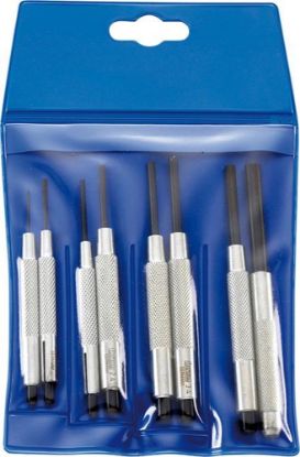 Afbeeldingen van FORUM Splitpendrijverset met geleidehuls in kunststof etui 8x