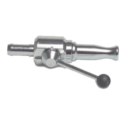 Afbeeldingen van Afsluitbare straalspuit met kraan messing verchroomd ¾"X19MM slangtule