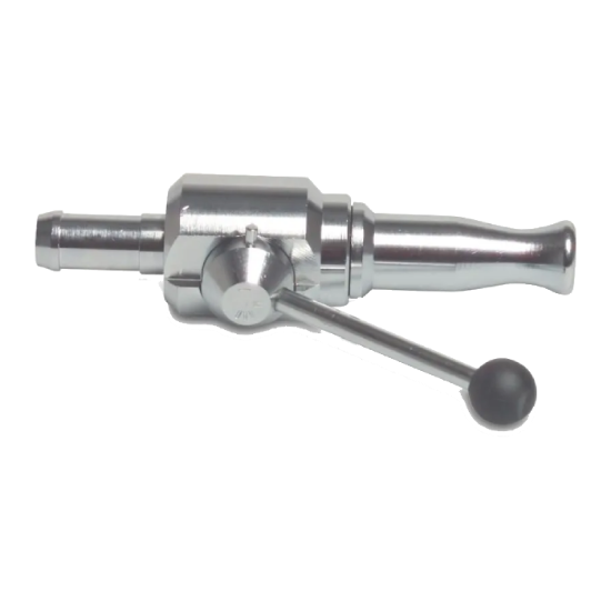 Afbeeldingen van Afsluitbare straalspuit met kraan messing verchroomd ¾"X19MM slangtule