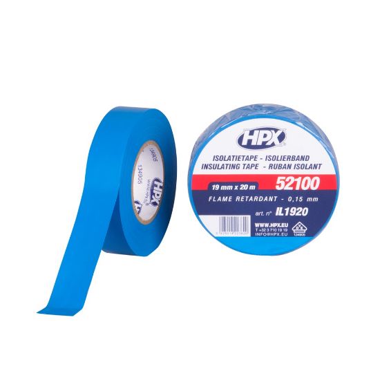 Afbeeldingen van HPX Isolatietape PVC VDE blauw 19MM 20M