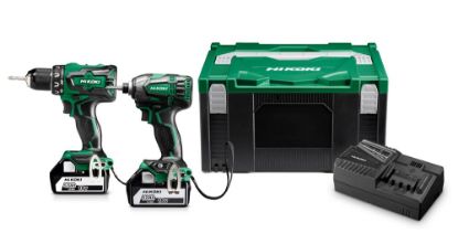 Afbeeldingen van HIKOKI Accu combo pack KC18DBDLWDZ, accu boorschroefmachine DS18DBSL + accu slagschroevendraaier 1/4" WH18DBDL2 + 2x 18V 5,0Ah in HSC III