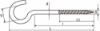 Afbeeldingen van Schroefhaak houtdraad VZ 4X37/60MM