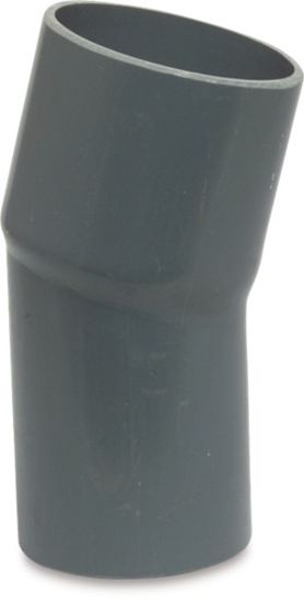 Afbeeldingen van PROFEC Bocht 15° handgevormd PVC-U grijs 90MM lijmmof/lijmspie 12,5bar