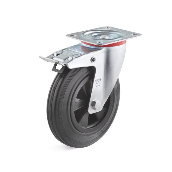 Afbeeldingen van TORWEGGE Zwenkwiel met rem massief 125MM 100kg