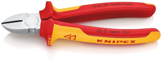 Afbeeldingen van KNIPEX Zijsnijtang VDE 7006180 DIN60900 180MM