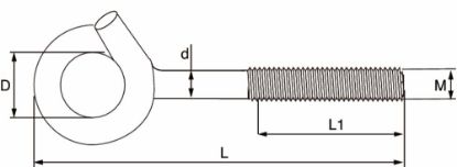Afbeeldingen van DX Bevestigingshaak metrische draad VZ