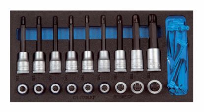 Afbeeldingen van GEDORE Schroevendraaierdopsleutelset ½" in 1/3 CT module 19x