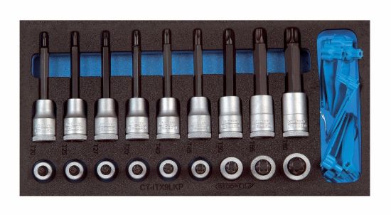 Afbeeldingen van GEDORE Schroevendraaierdopsleutelset ½" in 1/3 CT module 19x