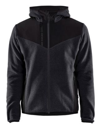 Afbeeldingen van BLÅKLÄDER Gebreid jack met softshell 5940 donkergrijs/zwart 2XL