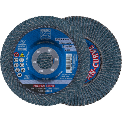 Afbeeldingen van PFERD Lamellenschijf RVS POLIFAN 125X22,2MM Z40
