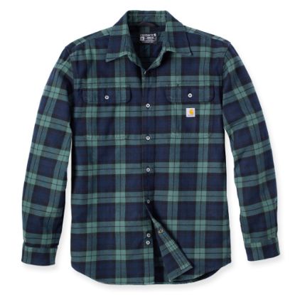 Afbeeldingen van CARHARTT Overhemd flannel geruit lange mouwen 106356 frosted balsam 2XL