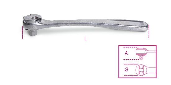 Afbeeldingen van BETA Ratel omschakelbaar RVS ½" 920/55 INOX