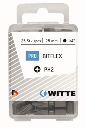 Afbeeldingen van WITTE Bitset ¼" 15x FLEX PH3 25MM