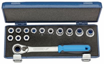Afbeeldingen van GEDORE Dopsleutelset ½" 19 SKU-20 10-24MM 14x