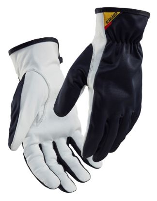 Afbeeldingen van BLÅKLÄDER Werkhandschoen leder 2802 donkerblauw/wit 10