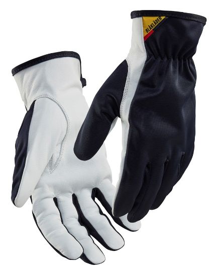 Afbeeldingen van BLÅKLÄDER Werkhandschoen leder 2802 donkerblauw/wit 10
