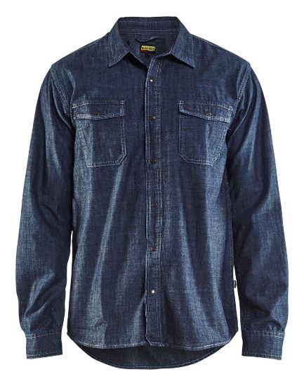 Afbeeldingen van BLÅKLÄDER Overhemd denim 3295 marineblauw S