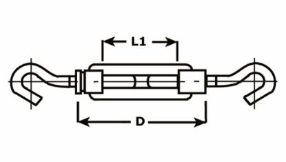 Afbeeldingen van DX Spanschroef haak-haak handelsuitvoering