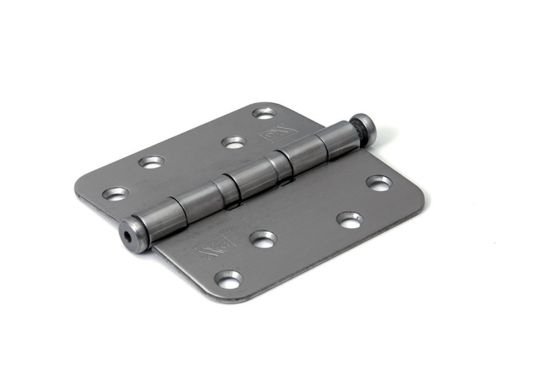 Afbeeldingen van DX Kogellagerscharnier ronde hoeken + pen RVS geborsteld