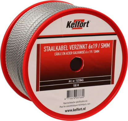 Afbeeldingen van KELFORT Staalkabel EV 6X19 5MM 100M