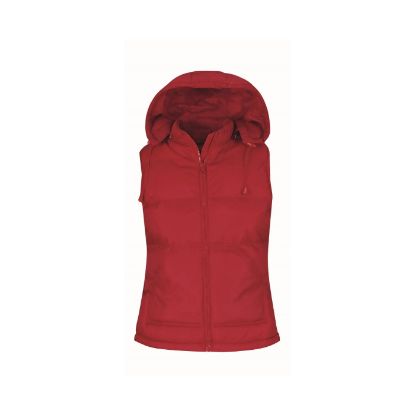 Afbeeldingen van B&C Bodywarmer hooded Zen+ dames 5JW935 rood 2XL