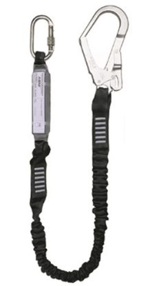 Afbeeldingen van ELLERsafe Elastische vanglijn LE101 karabijnhaak/pijphaak 2M