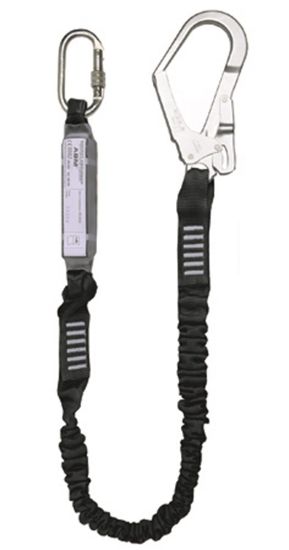 Afbeeldingen van ELLERsafe Elastische vanglijn LE101 karabijnhaak/pijphaak 2M
