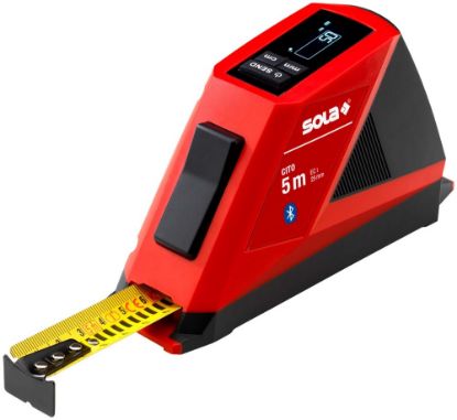 Afbeeldingen van SOLA Rolmaat digitaal CITO 5M inclusief USB-C laadkabel + heuptasje 