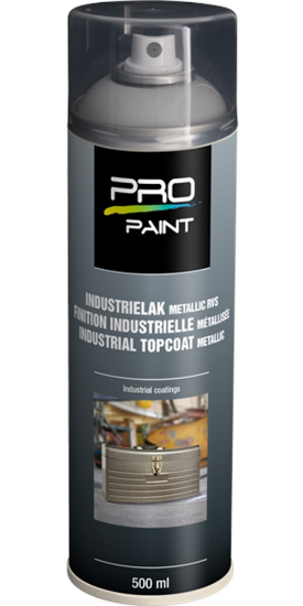 Afbeeldingen van PRO-PAINT Industrie lak / deklaag metallic zilver ALU 500ML