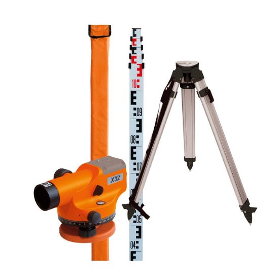 Afbeeldingen van NEDO Waterpasinstrument set Z32 met 5M baak + aluminium statief 465325