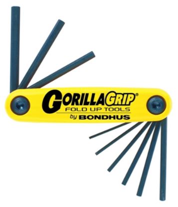 Afbeeldingen van BONDHUS Opvouwbare inbussleutelset GORILLAGRIP 0,05"-3/16" 
