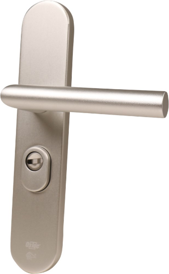 Afbeeldingen van OXLOC Veiligheidsbeslag kerntrekbeveiliging + krukgat ovaal aluminium PC55