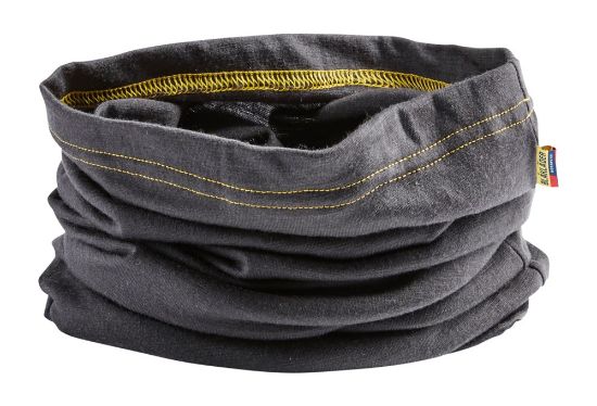Afbeeldingen van BLÅKLÄDER Bandana merino 2037 donkergrijs geel onesize