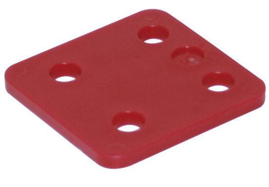 Afbeeldingen van GEBR. BODEGRAVEN Drukplaat KS zonder sleuf rood 5MM 70X70MM