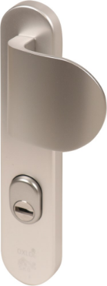 Afbeeldingen van OXLOC Veiligheidslangschild KTB deurduwer + krukgat ovaal R PC72 40MM