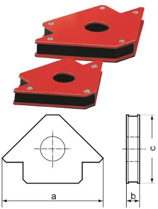 Afbeeldingen van Hoekmagneet 120x82x15MM