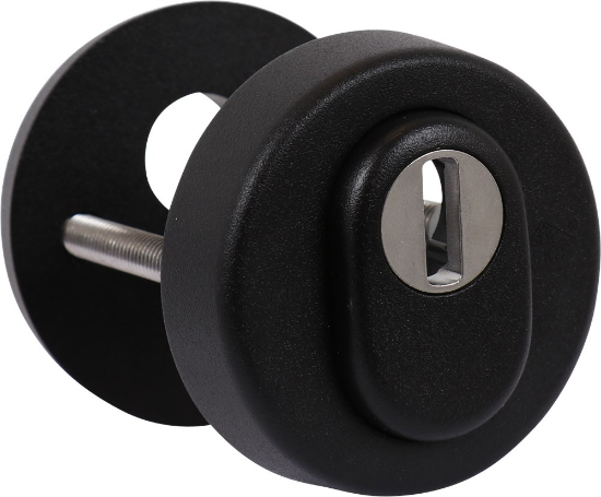 Afbeeldingen van OXLOC Veiligheidsrozet kerntrekbeveiliging + profielcilindergat rond zwart 60MM