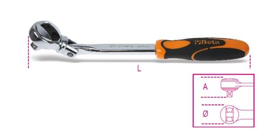 Afbeeldingen van BETA Omschakelbare ratel ½" 72-tands 920/56A