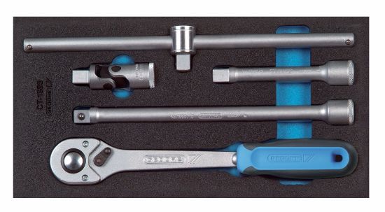 Afbeeldingen van GEDORE Dopsleutel toebehorenset in CT-module 5x